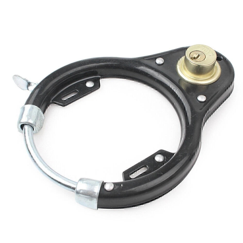 Vintage Bicycle U-Lock Wheel Lock Set Iron Anti-theft Security Protector