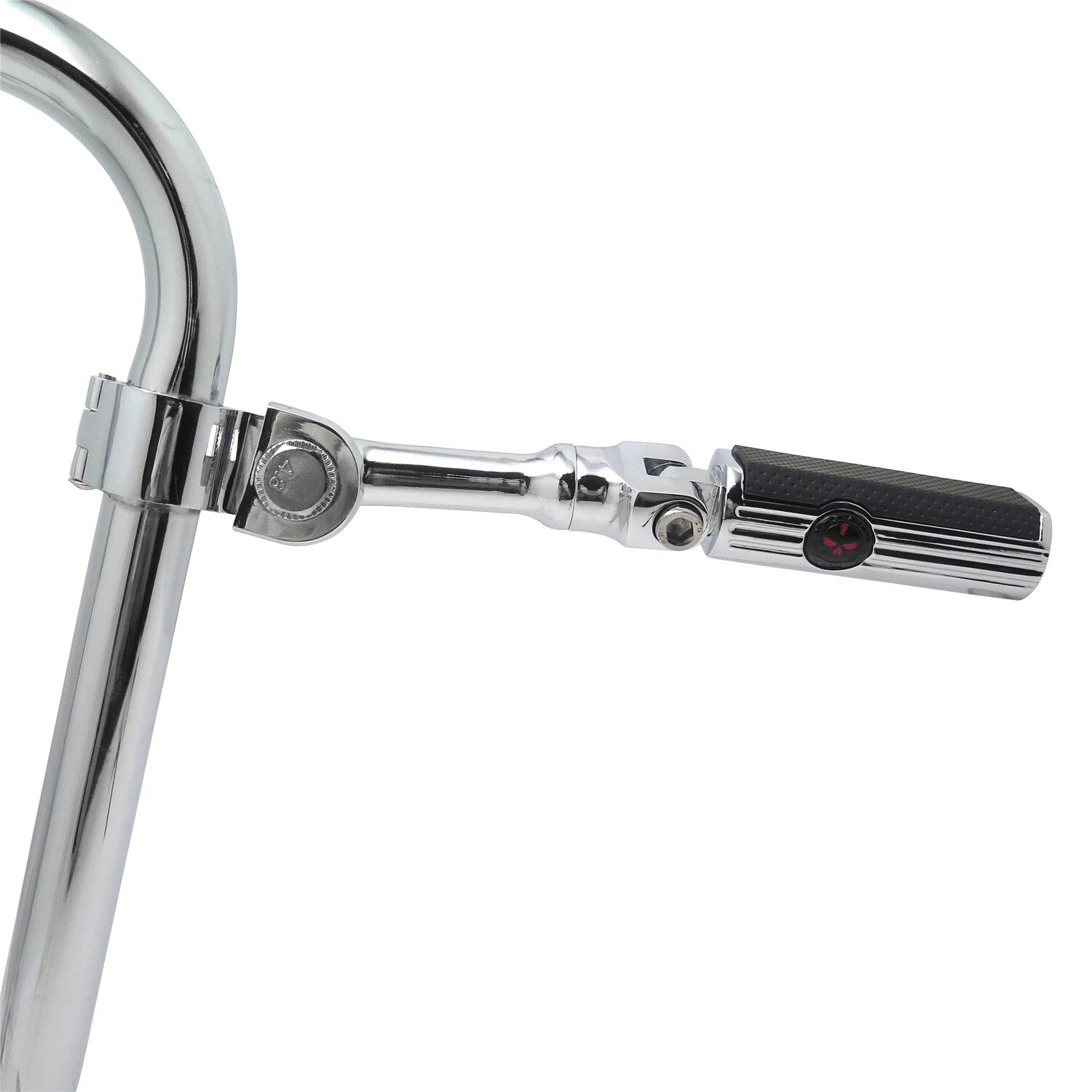 Chrome Gear Skull Footpeg Mount Kit for 1.25" Engine Guard (Defiance)