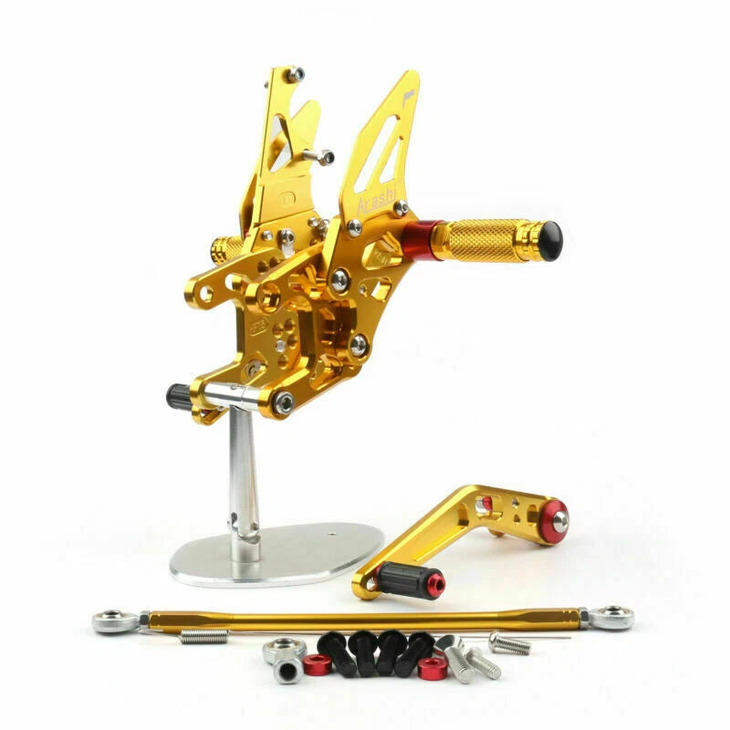 Aluminum Rearsets Footpeg Pedals for Honda CBR 1000RR (2012–2018) Gold T9