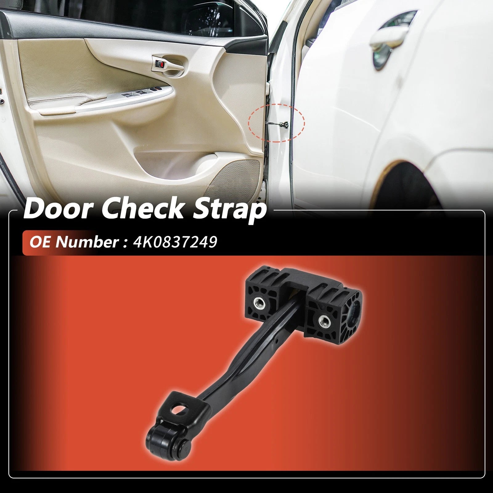 Door Check Strap Front Left for Audi A6 (2020–2024) Replacement
