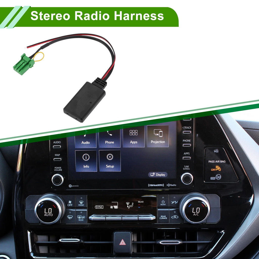 Bluetooth Stereo Radio Harness AUX Adapter Music Cable for Acura RDX (2013–2020)