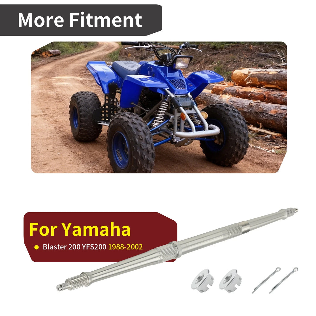 Rear Axle Shaft and Nut for Yamaha Blaster YFS200 (1988–2002) 2XJ-25381-00-00