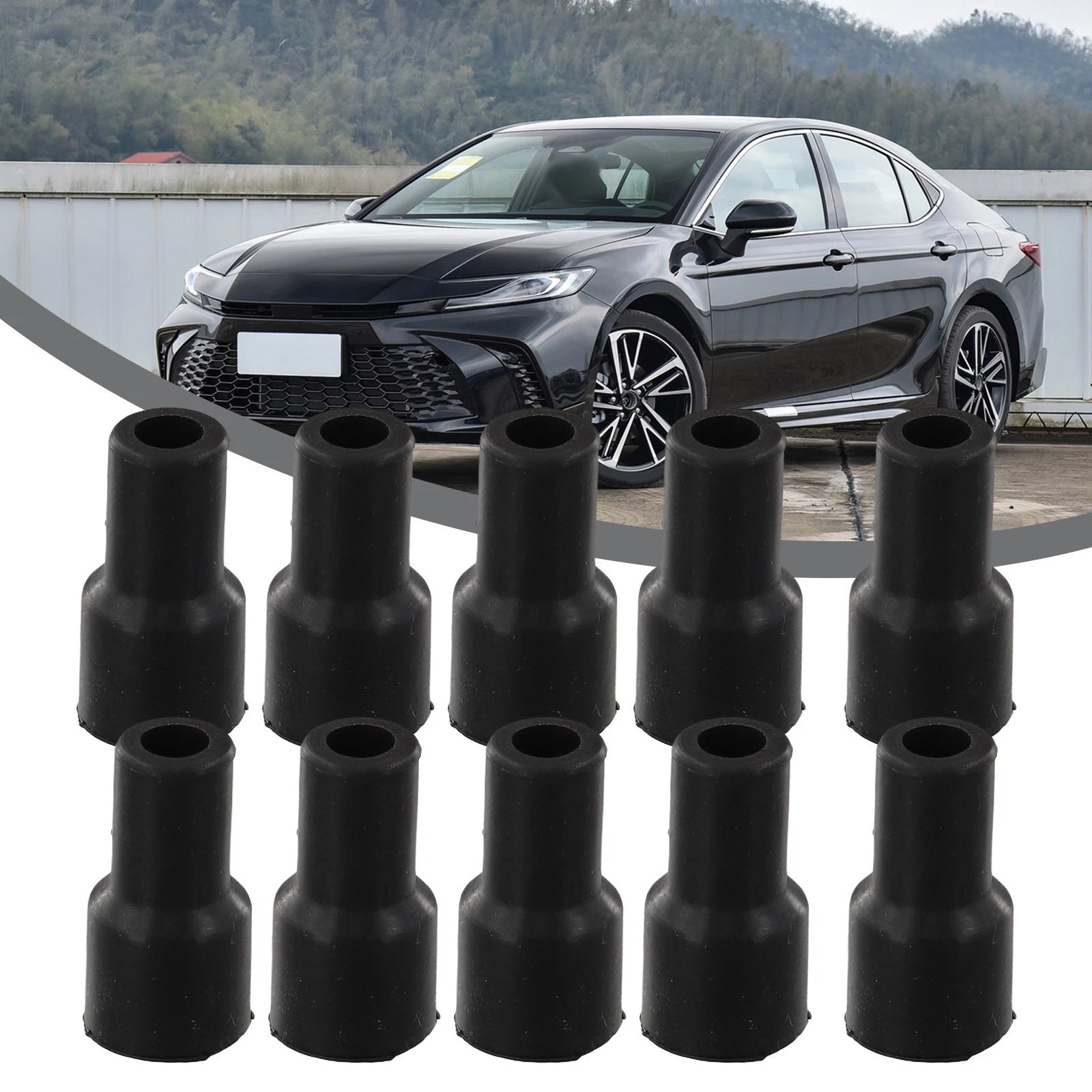 Set of 10 Rubber Spark Plug Connector Caps for (90919-11009)