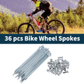 Bicycle Spoke Nipples 45 Steel Galvanized 13G 107mm Universal Set for Bikes (—)