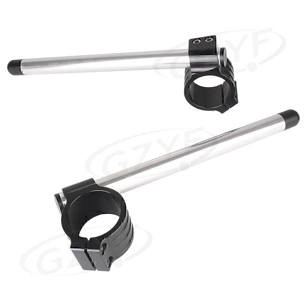 1 Pair New Motorcycle 55mm Left+Right Clip On Handlebar Fork Tube Universal