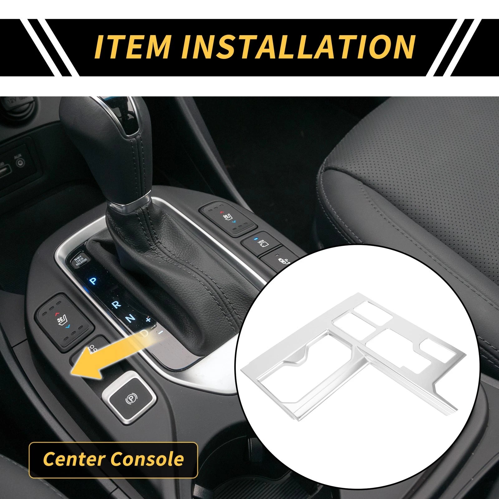 Center Console Gear Shift Frame Panel Water Cup for Toyota Tundra (2022–2024)
