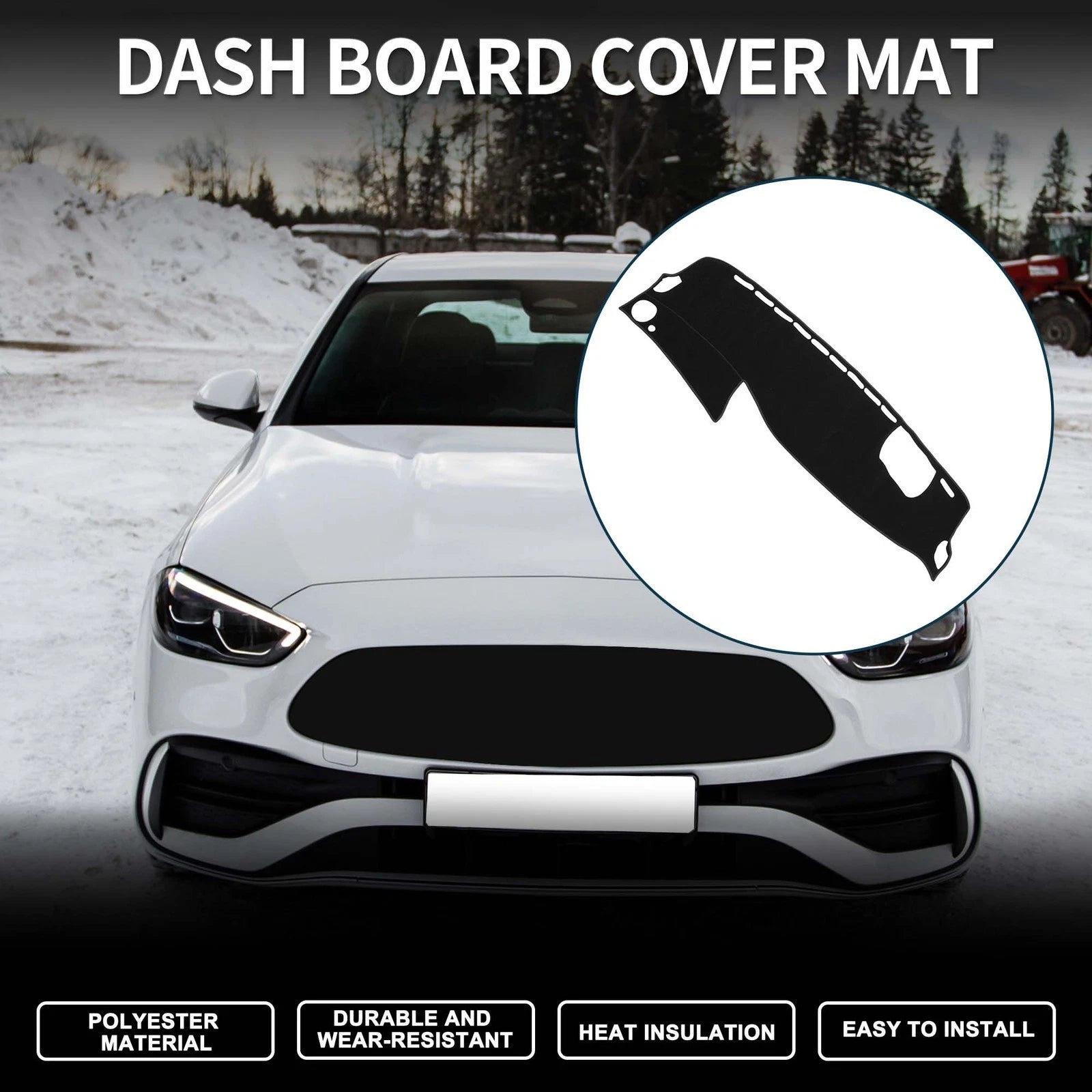 Dash Cover Mat Sun Protector for Mercedes Benz S Class W222 (2014–2020)