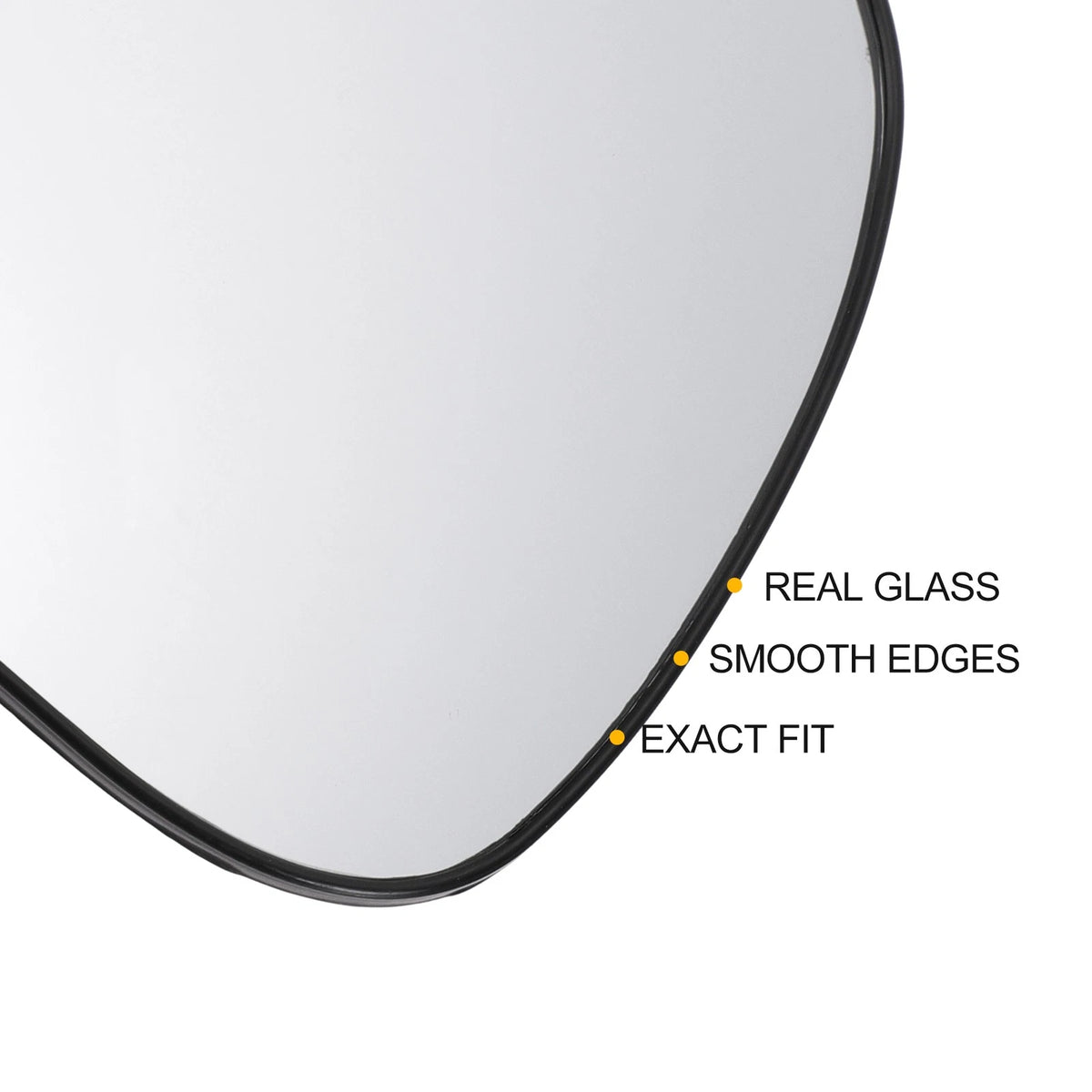 Left Side White Mirror Glass for KIA Picanto (2012–2020)