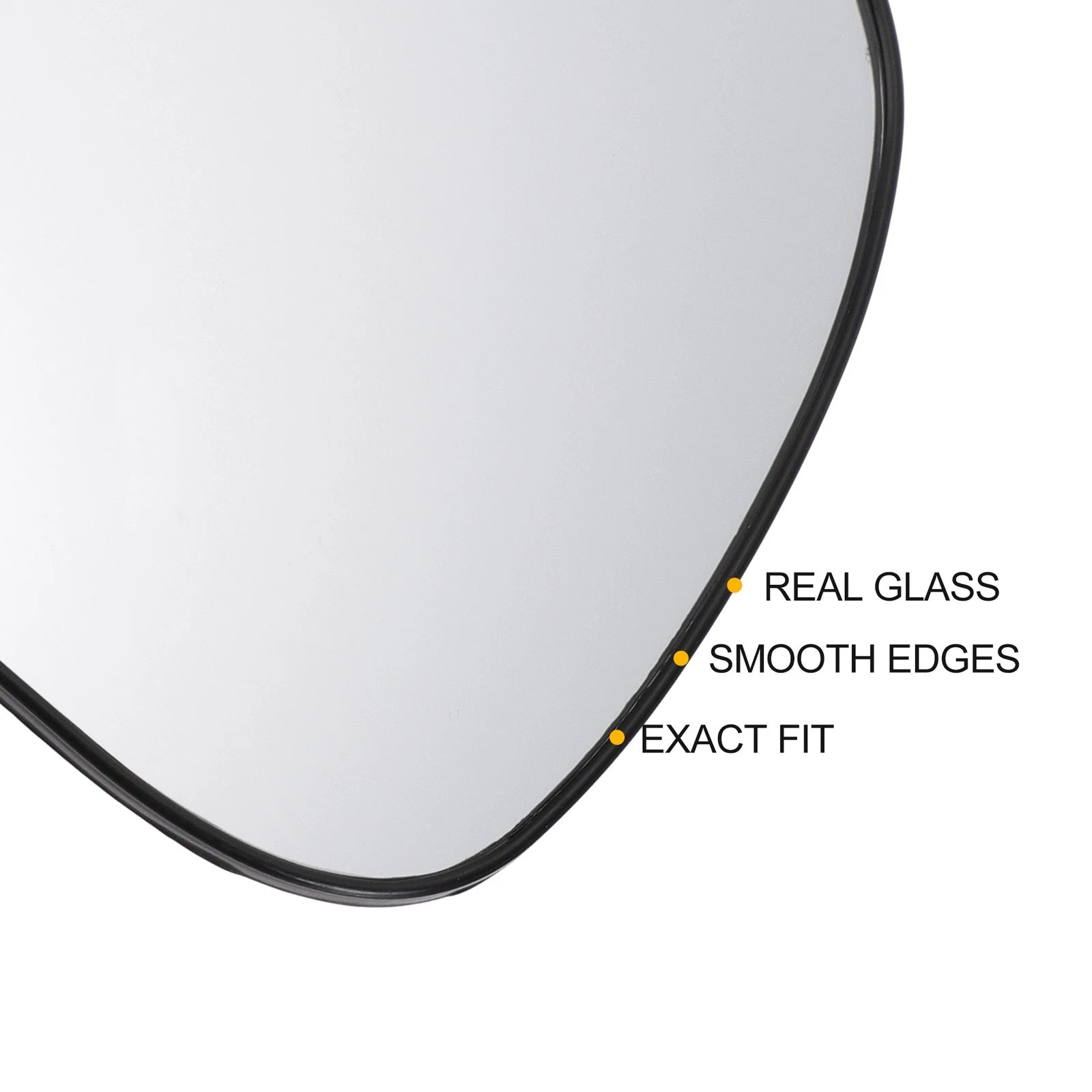 Left Side White Mirror Glass for KIA Picanto (2012–2020)