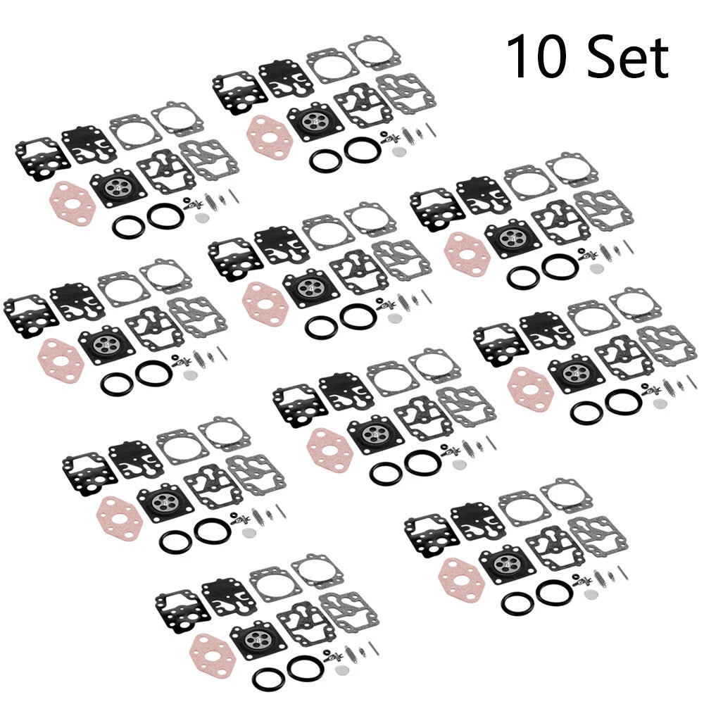 Set of 10 Carburetor Rebuild Kits for Walbro K20-WYL (Honda GX22/31, Echo GT1100/2101)