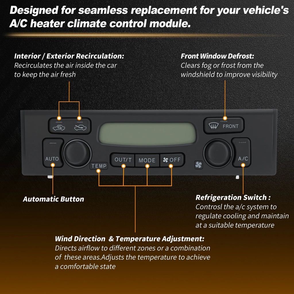 A/C Heater Climate Control Module Panel 55900-35360 for Toyota 4Runner (1999–2002)