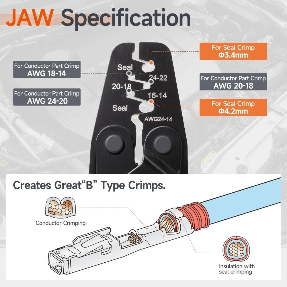 Waterproof Sealing Connector Crimping Pliers for Automotive