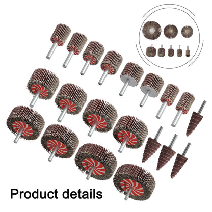 20-Piece Flap Wheel Grinding Set for Drills