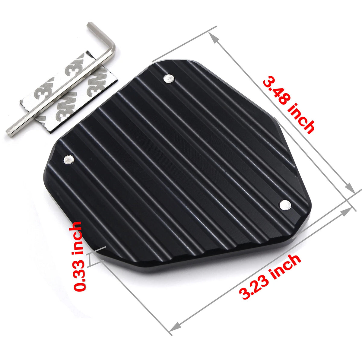 CNC Side Stand Foot Kickstand Extend Pad for Kawasaki KLR650 (2008–2019)