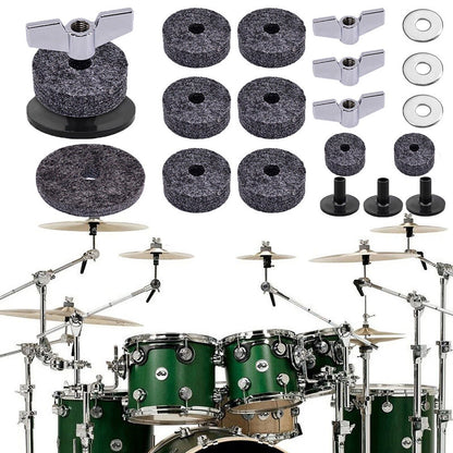 18Pcs Cymbal Part Replacement Hi Hat Felt Wing Nut for Drum Set