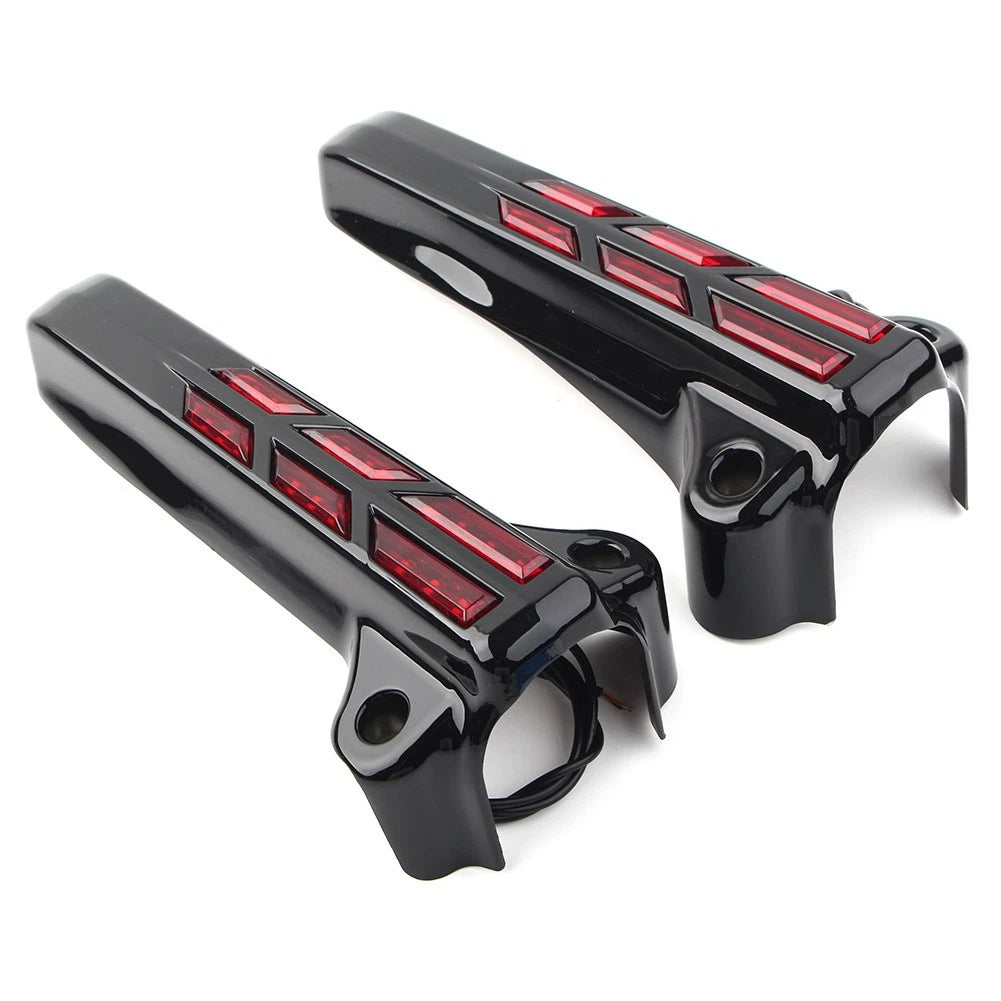 Front Lower Fork Leg Covers with LED for Harley FLHR FLHTK FLHX (2014–2020)