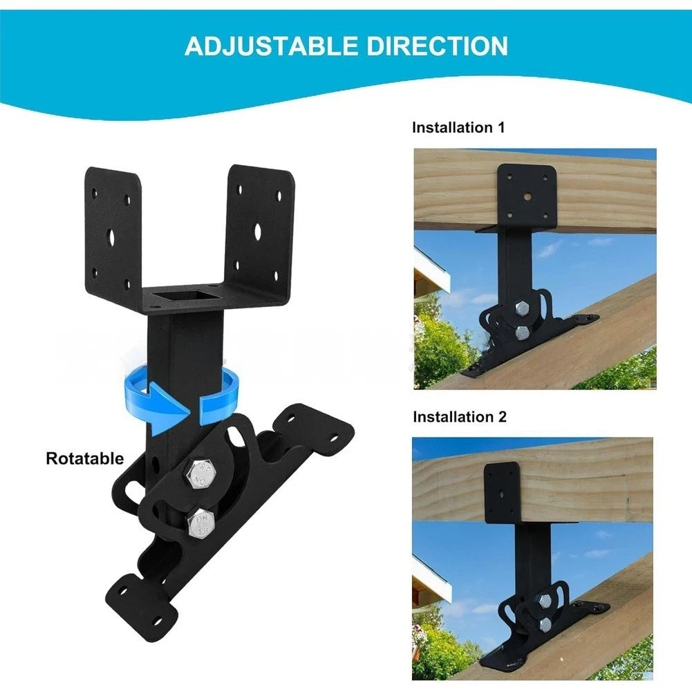 Adjustable Roof Mount Pergola Support Bracket for Patio