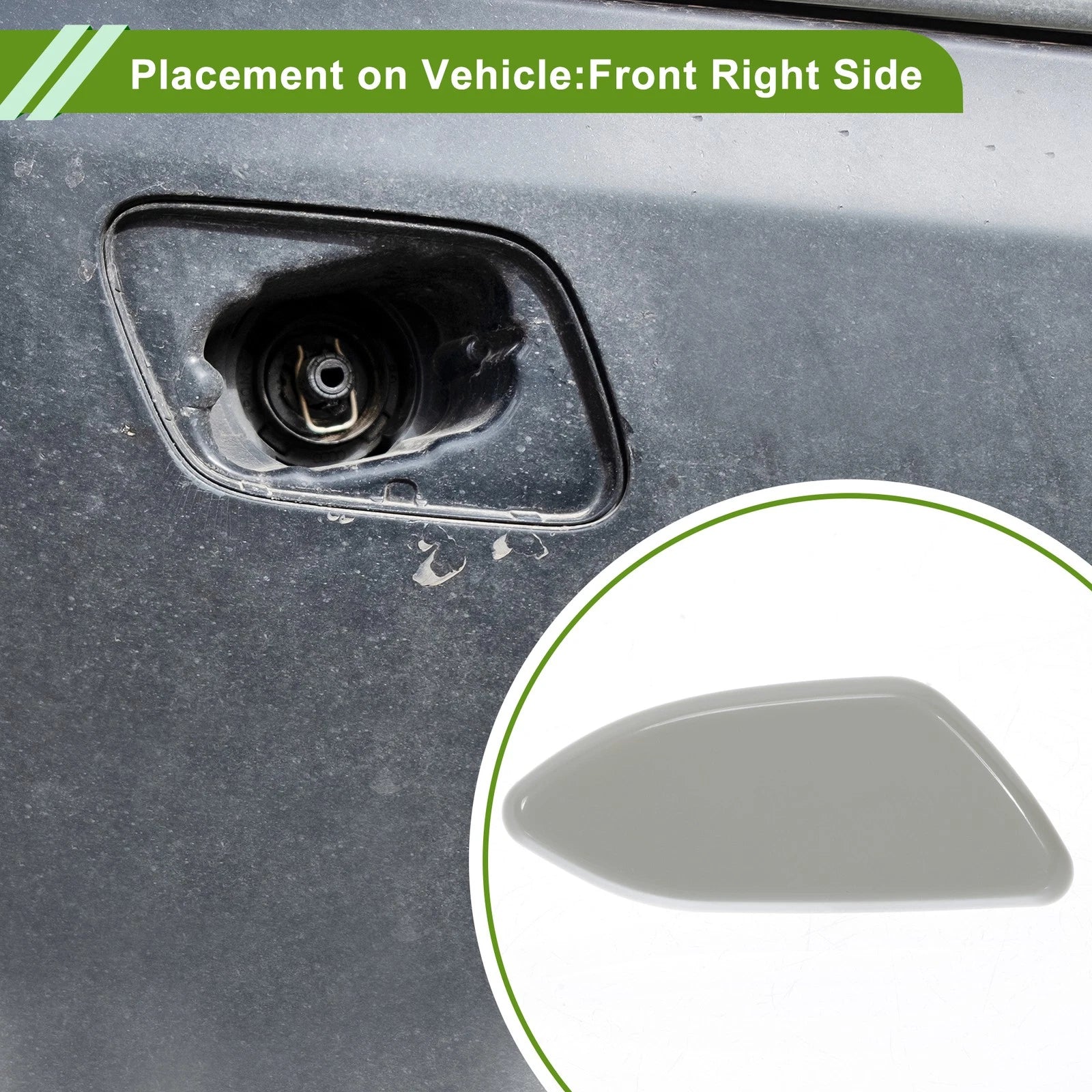 Front Right Washer Nozzle Cover Unpainted for Toyota RAV4 (2010–2012)