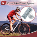 Bicycle Spokes Set 90mm Galvanized Steel for 13G Wheels (36 Pack)