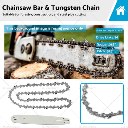 20'' Chainsaw Bar & Tungsten Chain for SX52 SX62 SX66