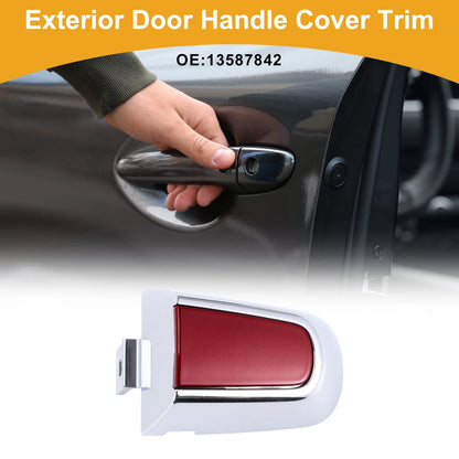 Exterior Door Handle Cover Trim for Chevrolet Malibu 2016–2018 Red ABS