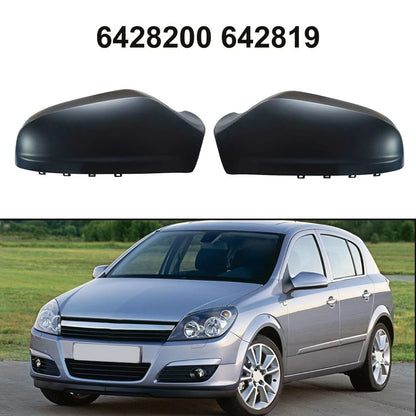 Rearview Mirror Housing Cover for Opel Astra H (2004–2009) Matte Black ABS