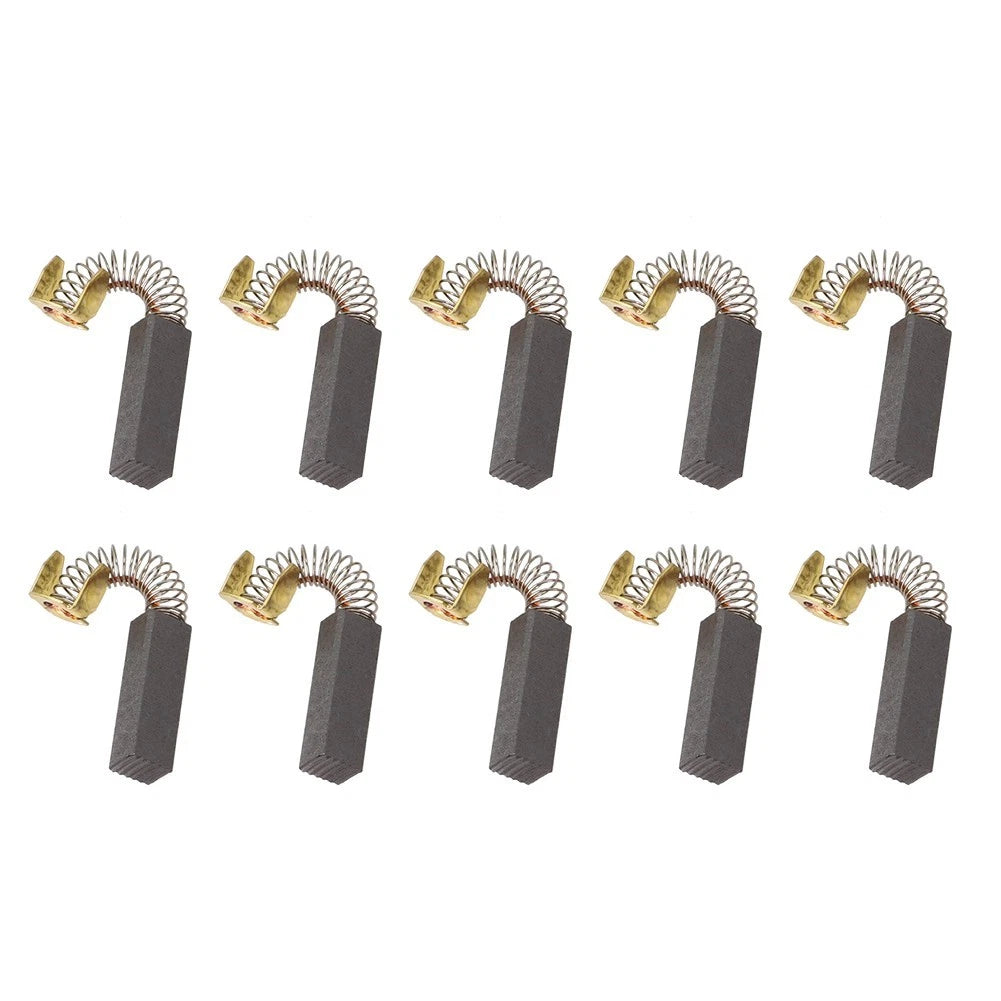 Set of 10 Carbon Brushes for Electric Motors