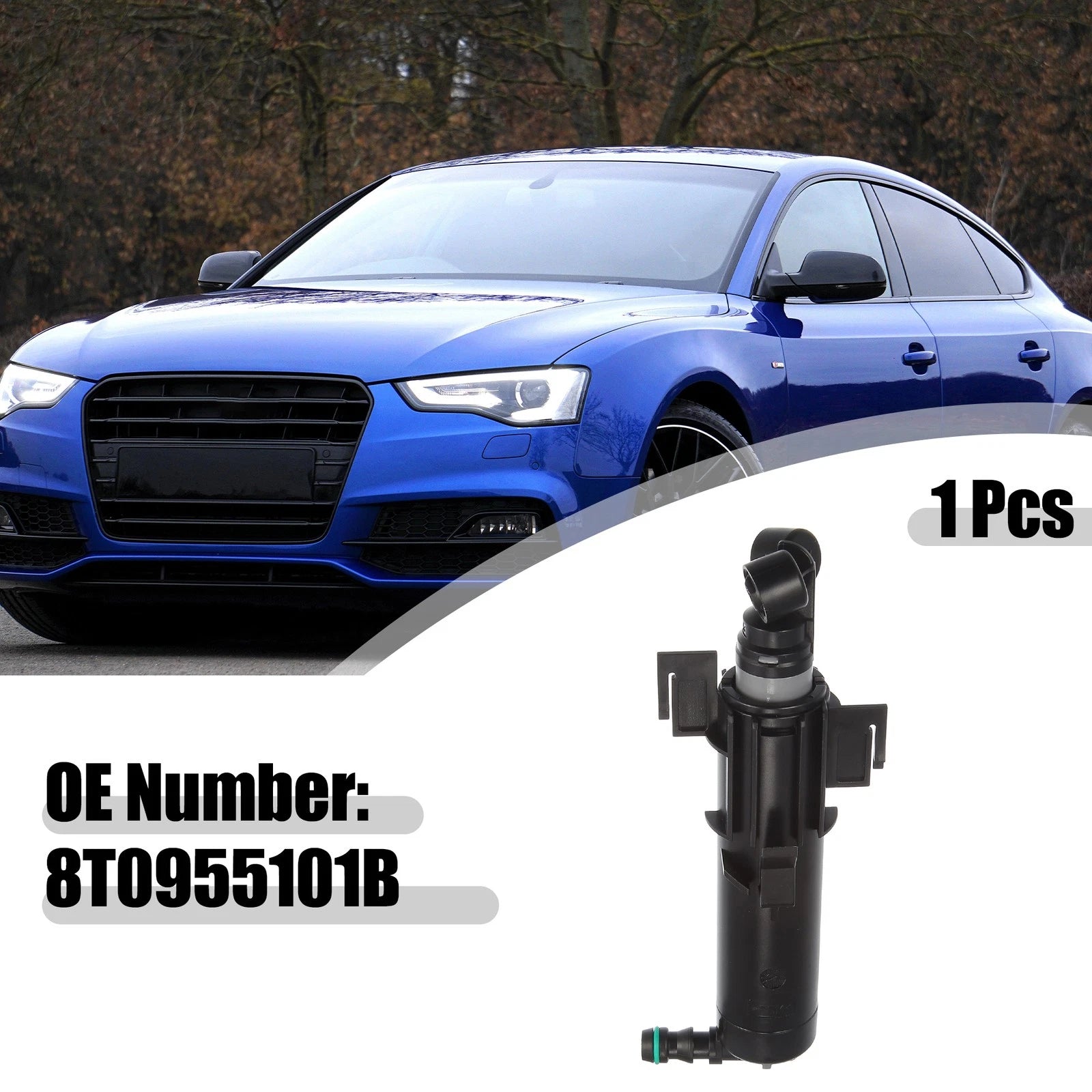 Front Left Headlight Washer Nozzle for Audi A5 (2011–2012) 8K0955985A