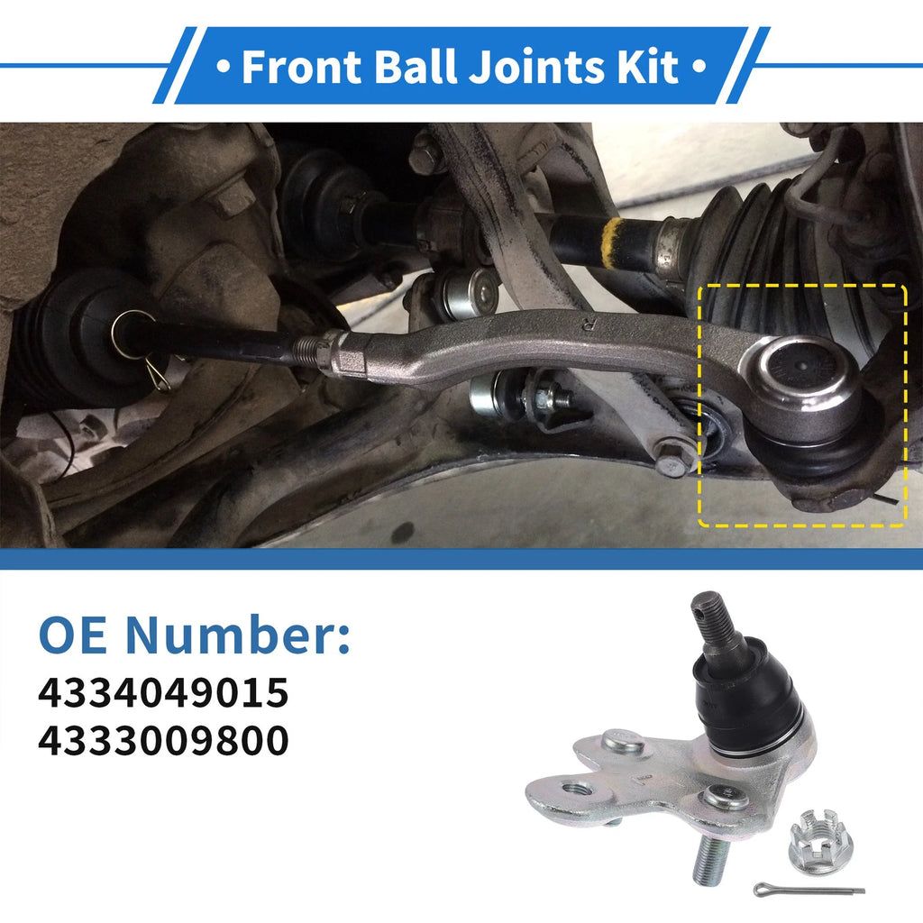 2 Pcs Front Lower Ball Joints Replacement for Toyota Sienna (2011–2020)