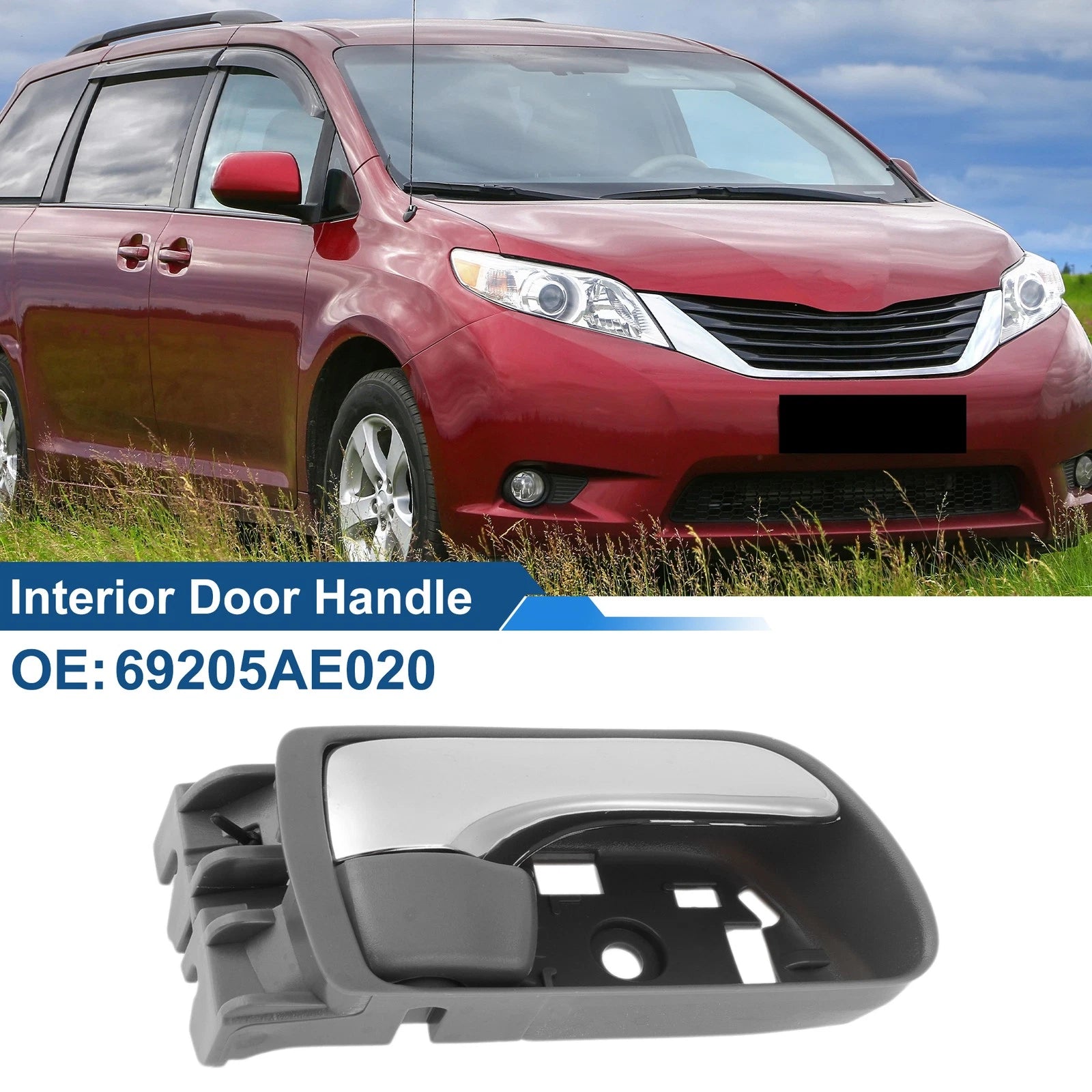 Front Driver Side Interior Door Handle Replacement for Toyota Sienna (2004–2010)