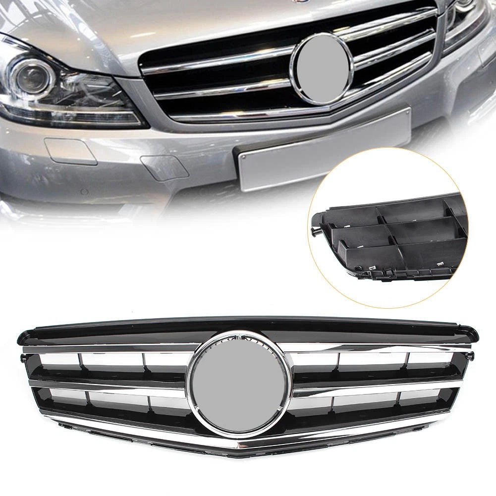 Upper Front Bumper Grille for Mercedes Benz C-Class W204 (2008–2014)
