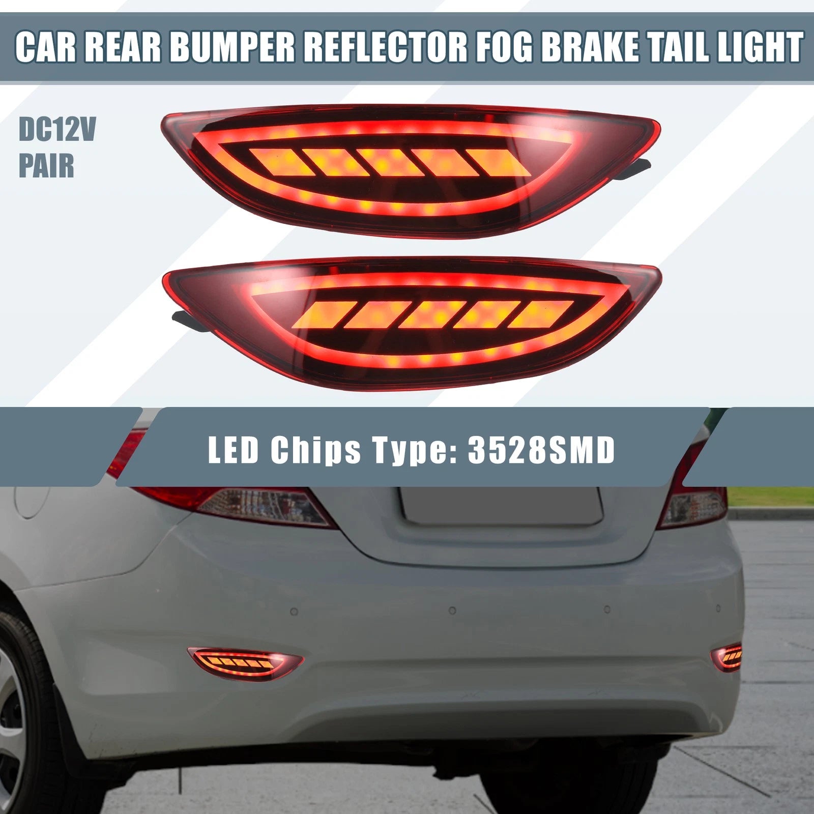 LED Tail Light Reflector Rear for Hyundai Accent (2012–2017)