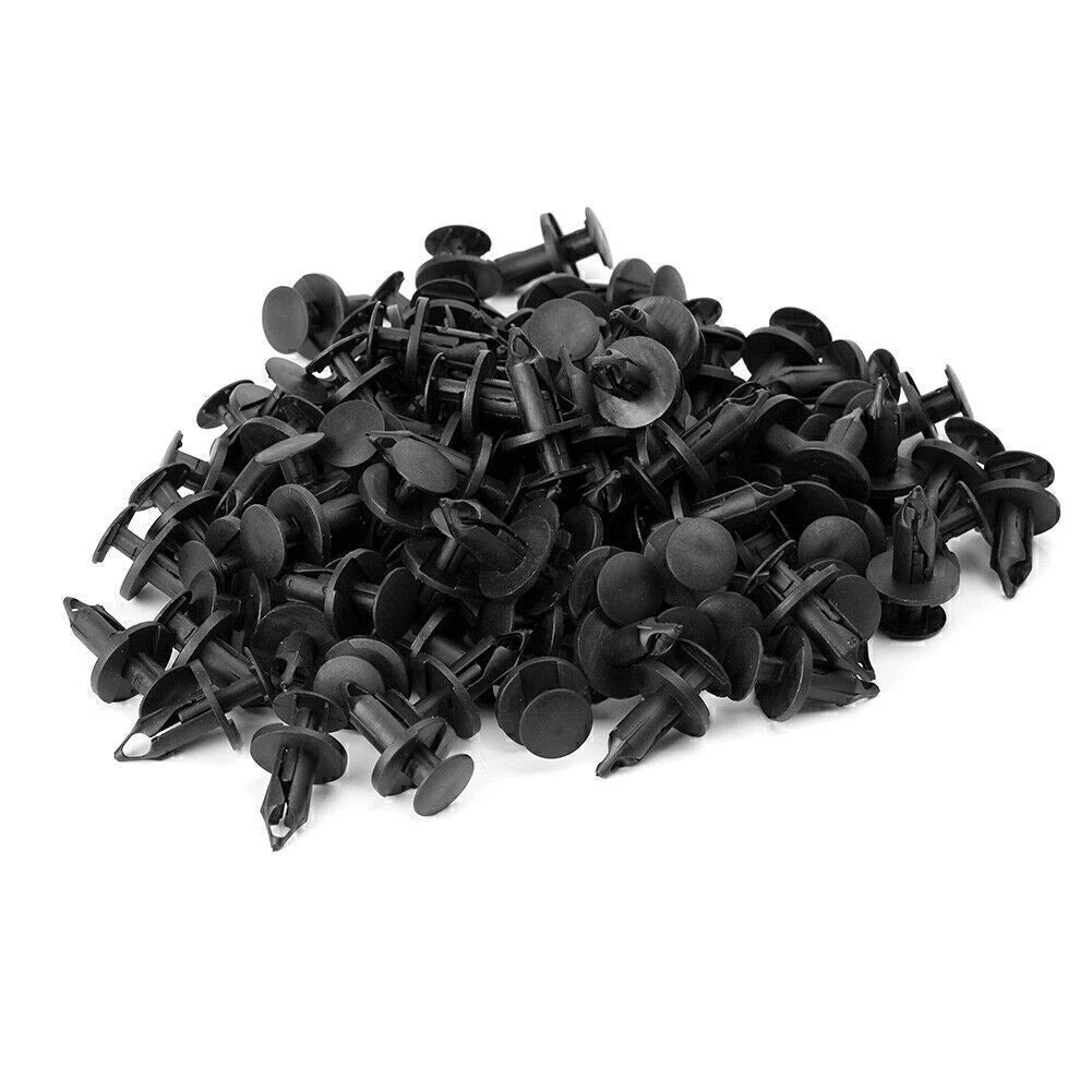 100Pcs 8mm Hole Plastic Rivets Fastener Push Clips Clip for Car Auto Fender