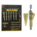 10PCS Fishing Sinker Clips with Swivel for Carp Rigging