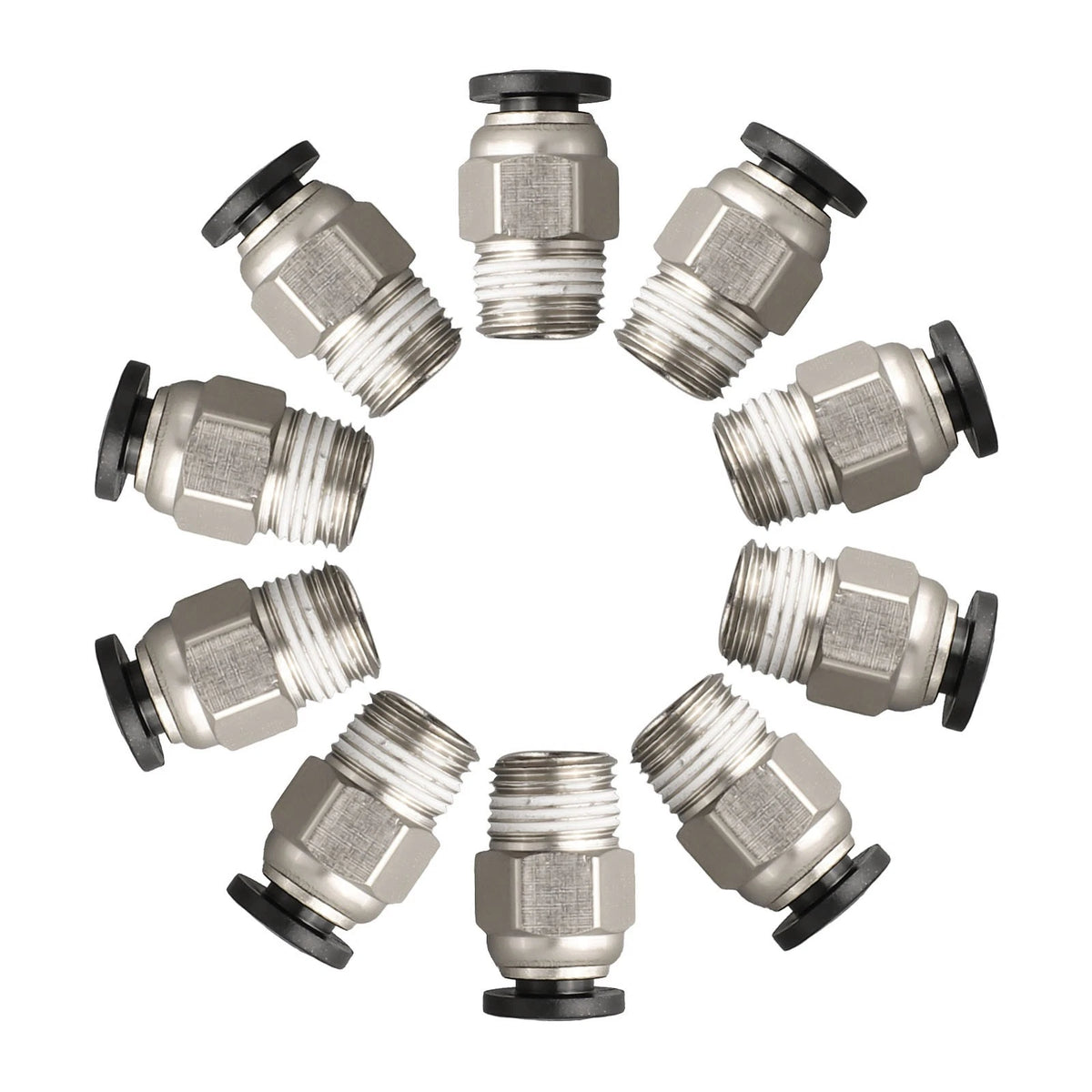 PC4-M10 Male Straight Pneumatic PTFE Tube Push In Quick Fitting Connector