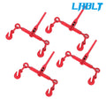 Set of 4 Ratchet Chain Load Binders for Tie Down Rigging