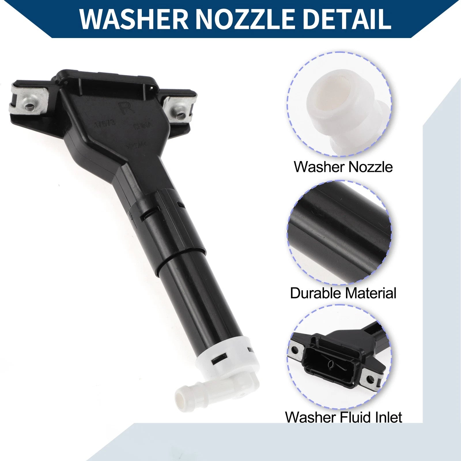 Front Passenger Side Headlight Washer Nozzle for Honda Civic (2005–2011) 1pc