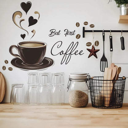 Decorative Coffee Cup Wall Sticker for Home and Office