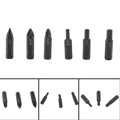 Set of 6 Magnetic Screwdriver Bits PH1 PH2 PH3 H4 H5 H6 for