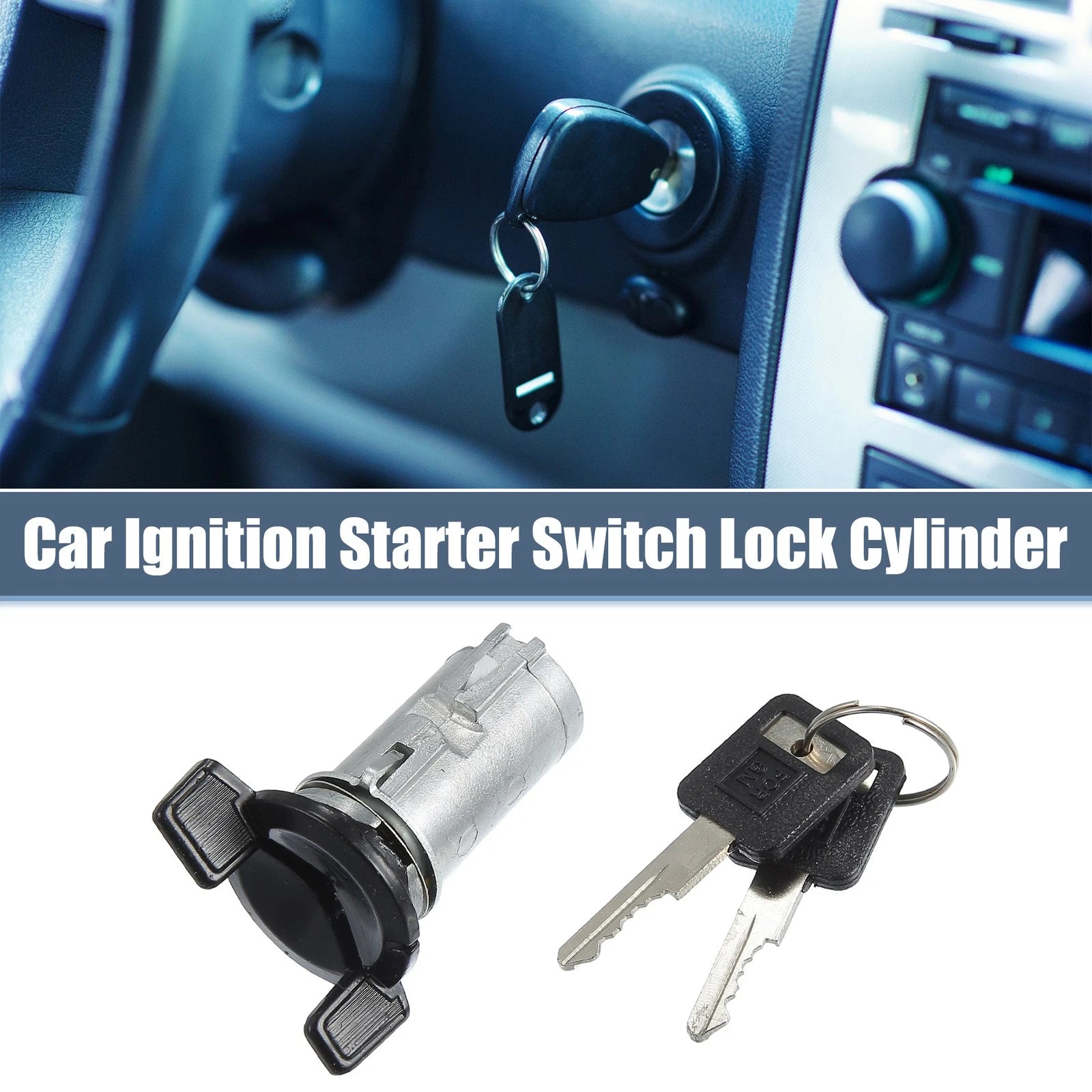 Ignition Switch Lock Cylinder with Keys Replacement for Chevy C1500 C2500 (1991–1994)