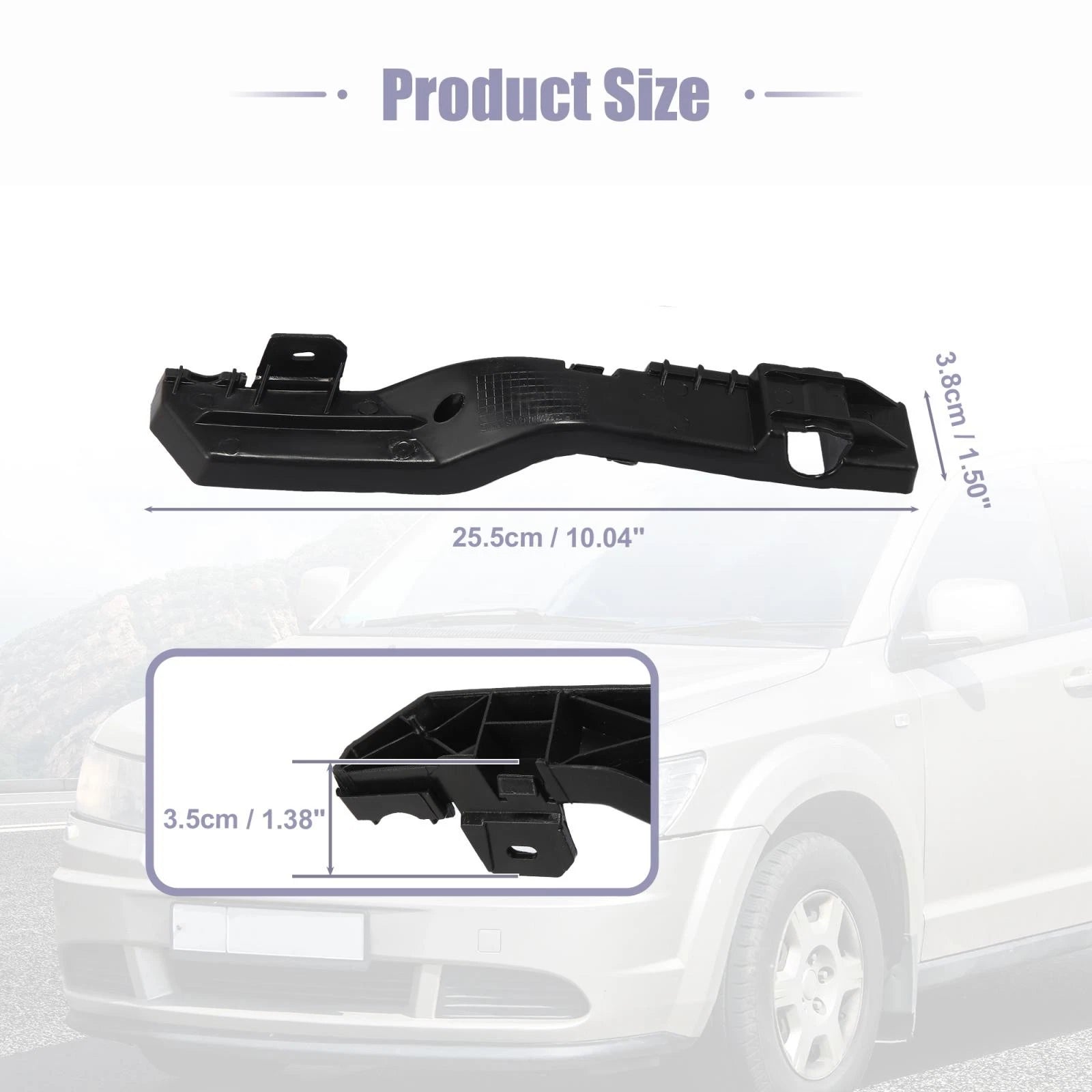 Front Bumper Bracket LH RH Replacement for Dodge Journey (2009–2020)