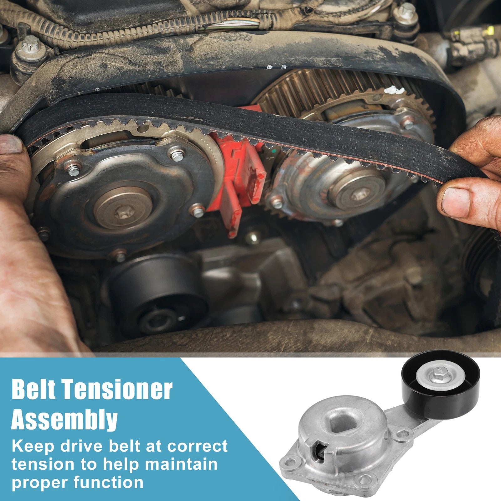 Belt Tensioner Pulley Assembly Replacement for Ford E-150 (2003–2014)