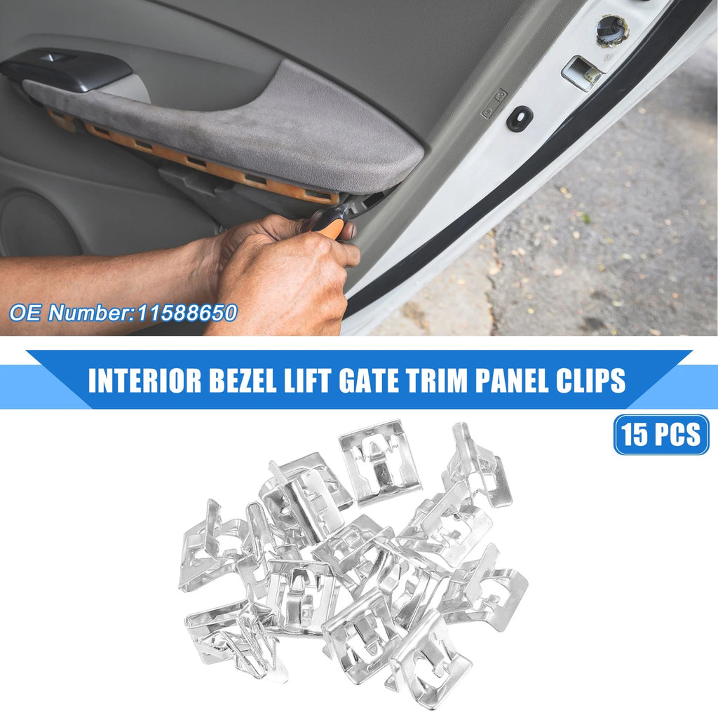 15 Pcs Lift Gate Trim Panel Clips for Buick Cascada (2016–2019)