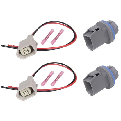 2 Set Rear License Plate Light Bulb Socket Wiring Harness For Ford F81Z-13411-AA