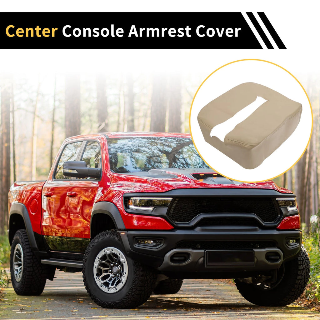 Center Console Cover Replacement for Chevrolet Silverado Microfiber Beige (2014–2018)