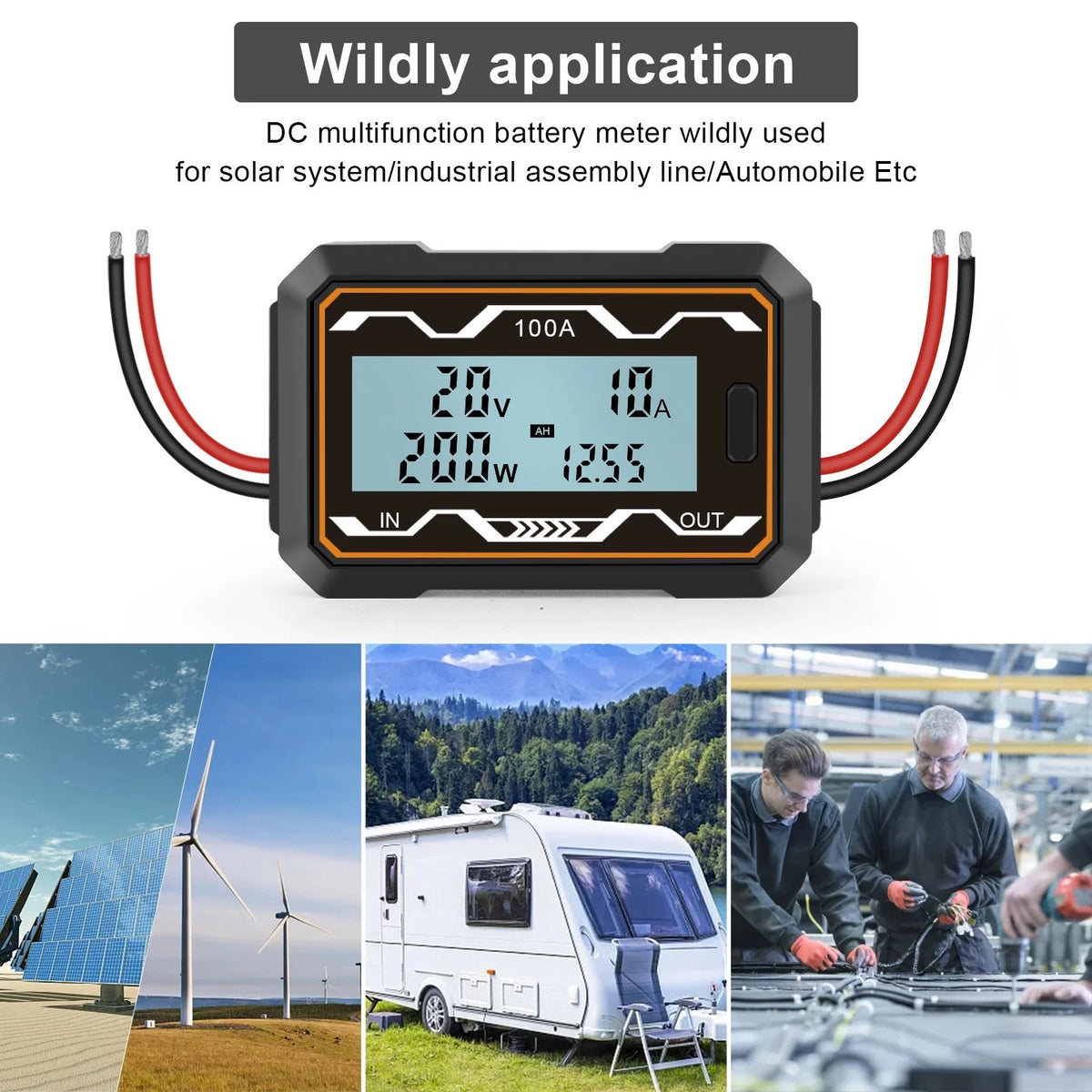 Digital-Monitor Ampere Watt Meter for RC Battery Solar Power Analyzer