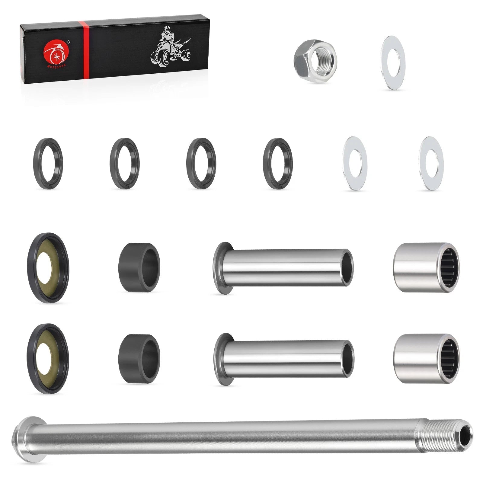 Rear Swing Arm Bearing Seal Kit w/ Bolt for Kawasaki KFX400 (2003–2006)