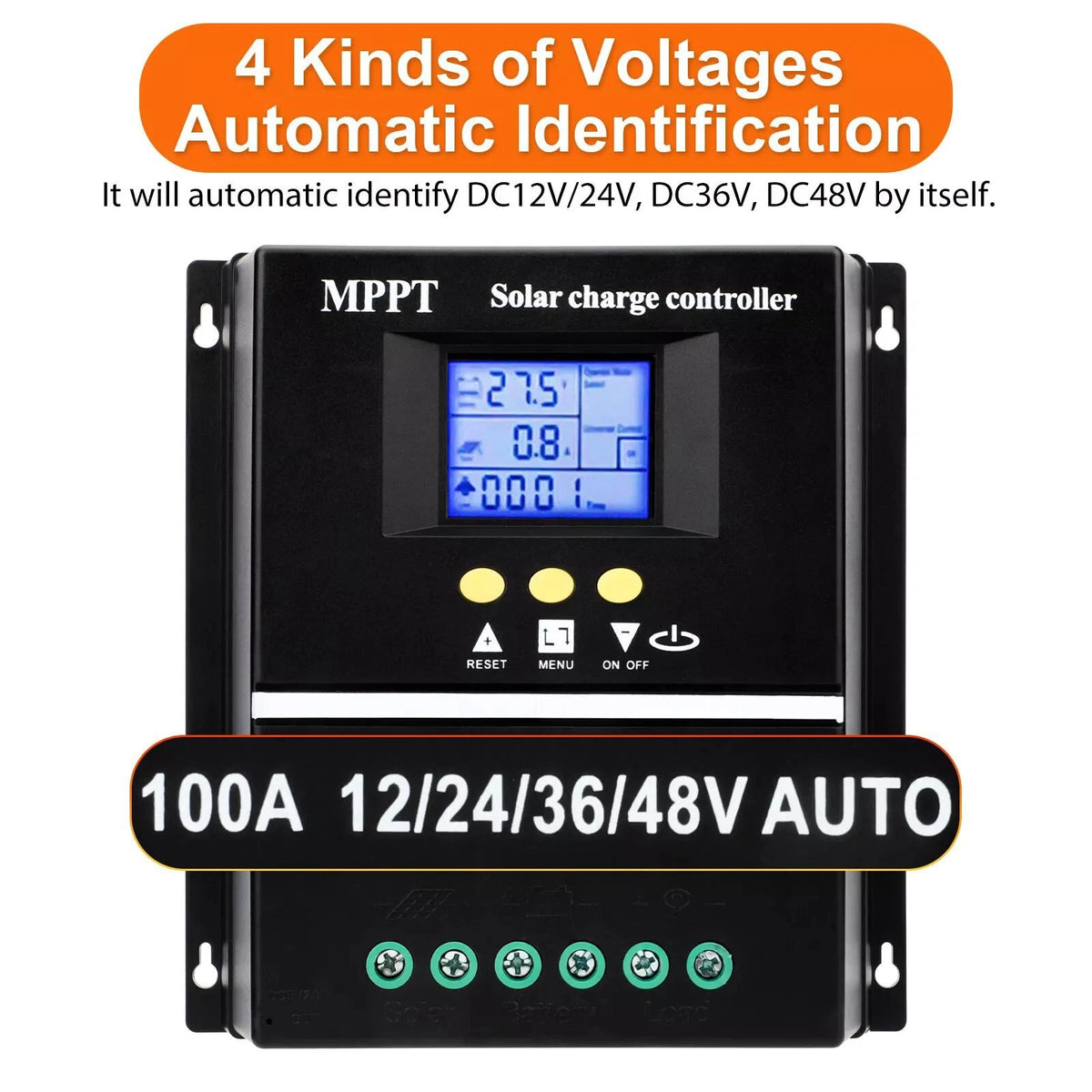 MPPT 100A Solar Charge Controller for 12V 24V 36V 48V
