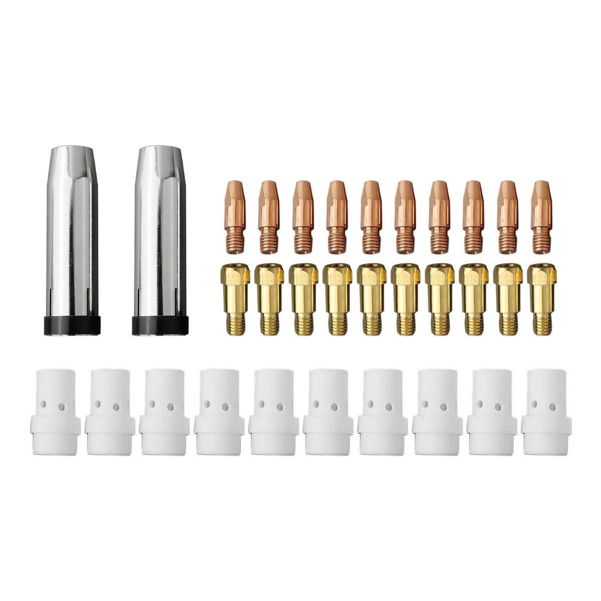 32pc M8 Gas Nozzle Tip 0.8mm for Binzel Nozzle Holder & Cups