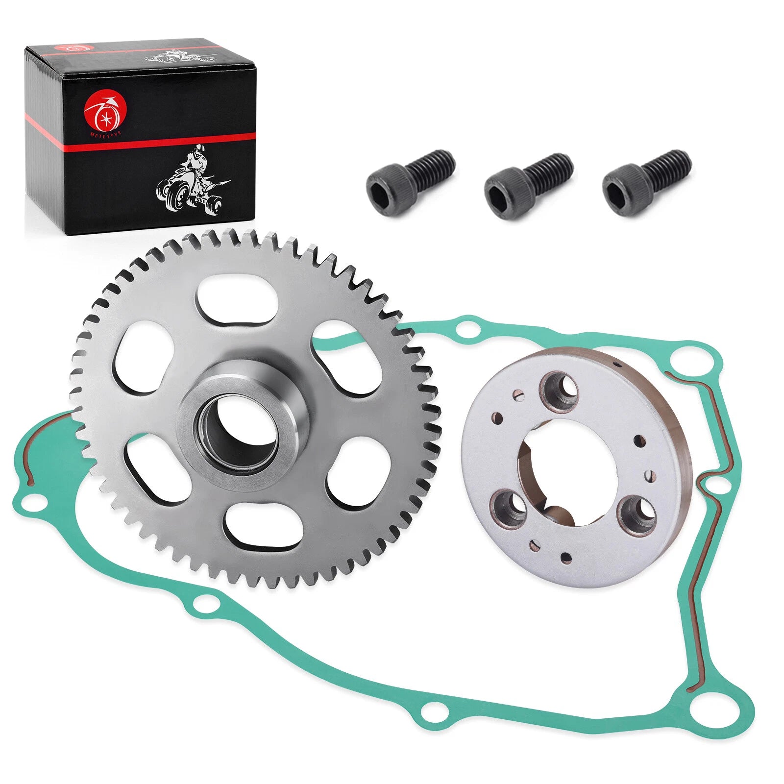 One Way Bearing Starter Clutch Gear Kit w/Gasket for Yamaha Timberwolf 250 (1992–2000)